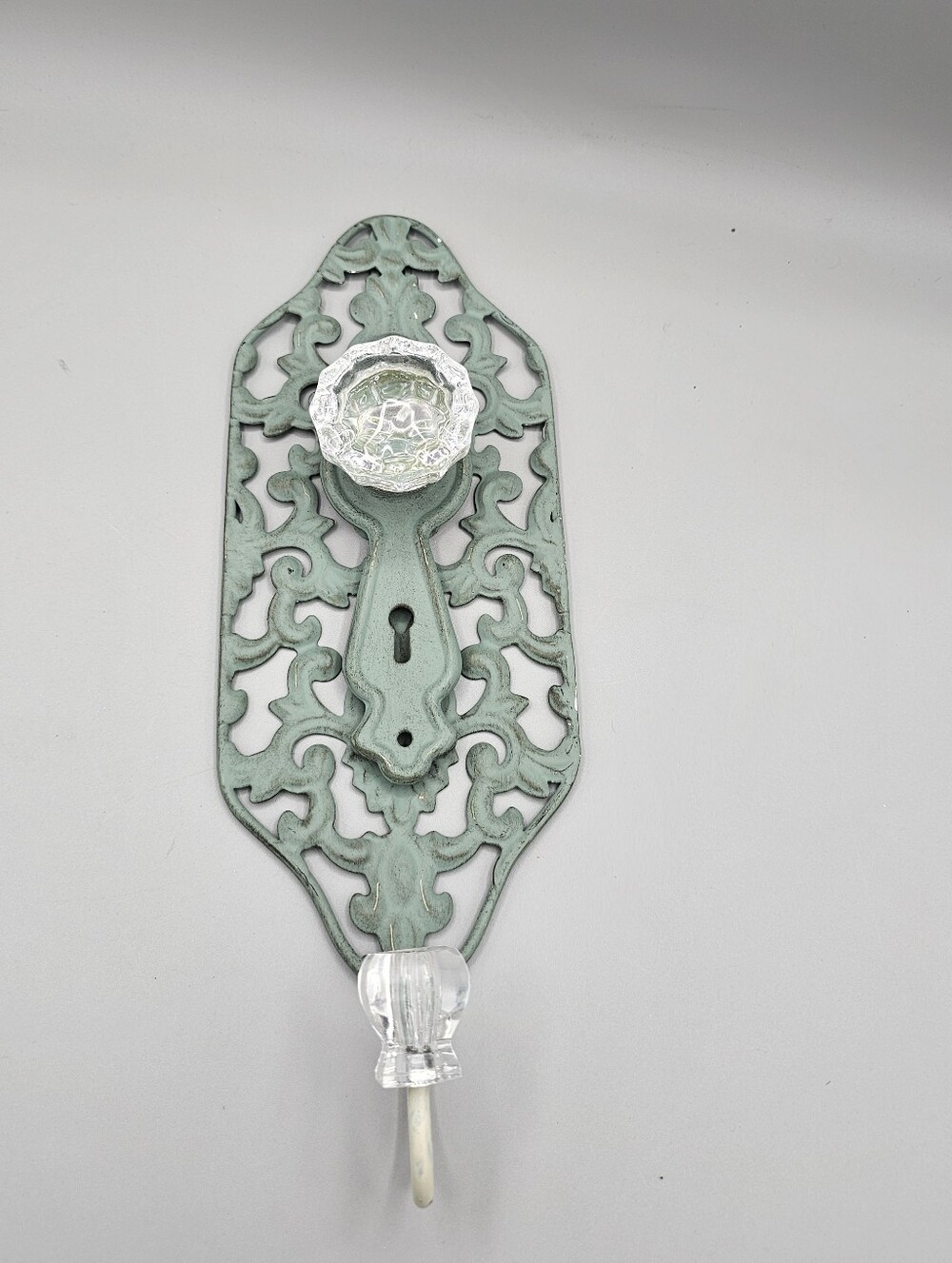 Shabby Chic Metal Wall Hook Door Knob Key Hole Escutcheon Wall Decor Hanging
